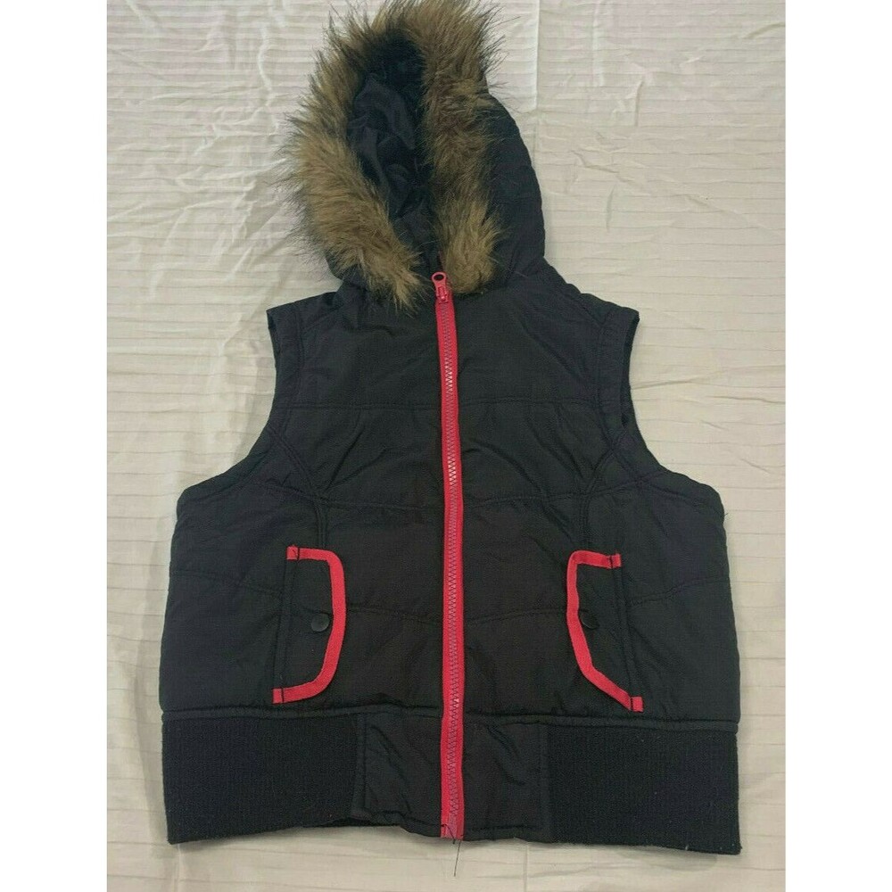 FADED GLORY GIRLS HOODED VEST SIZE M 7/8